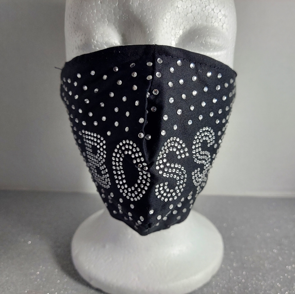 Bling Boss Rhinestones Face Mask